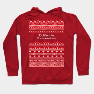 California (Ugly Sweater) Christmastime [tall] Hoodie